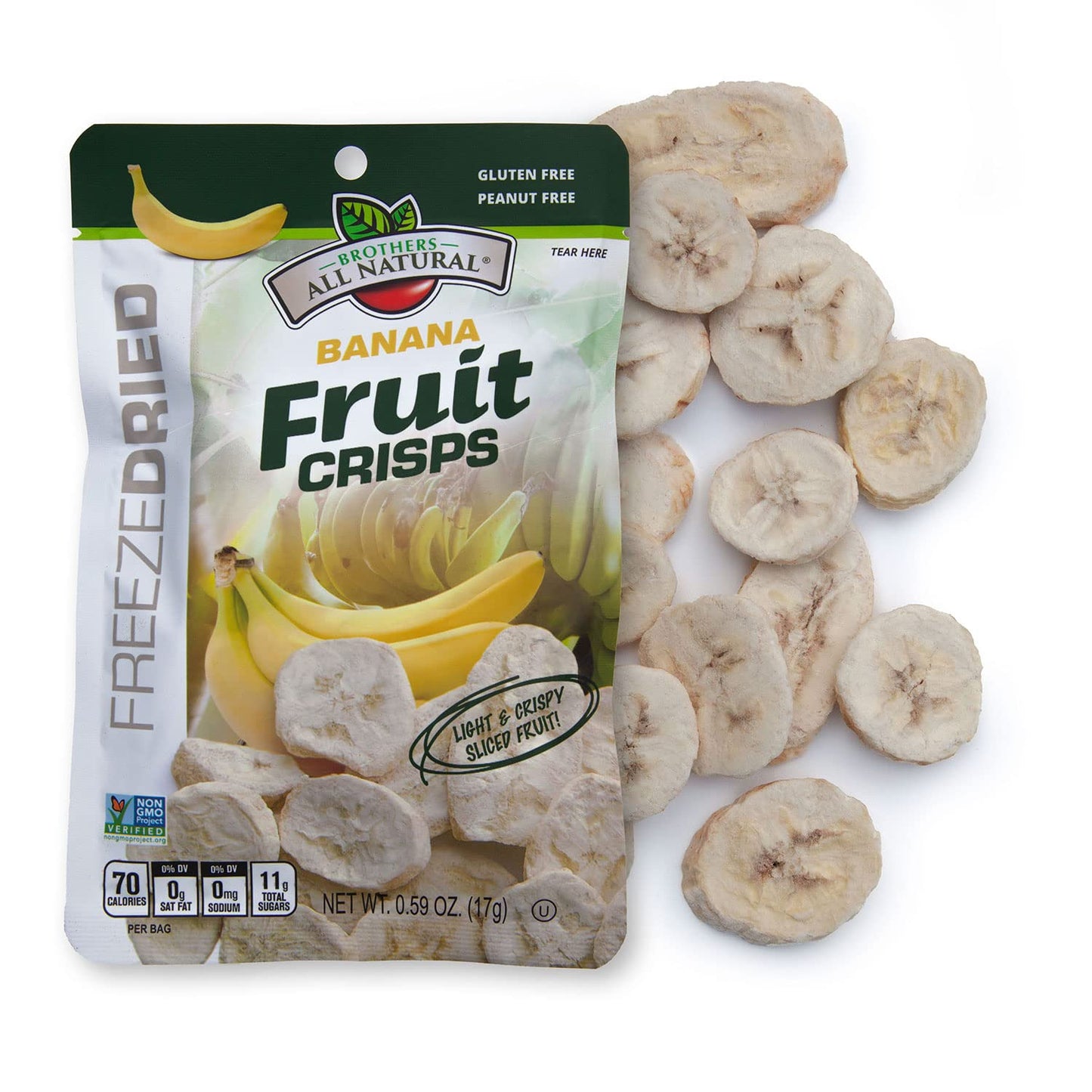 Brothers-All-Natural Fuji Apple Crisps, 0.35-Ounce Bags, 24 Count - Big Mart USA