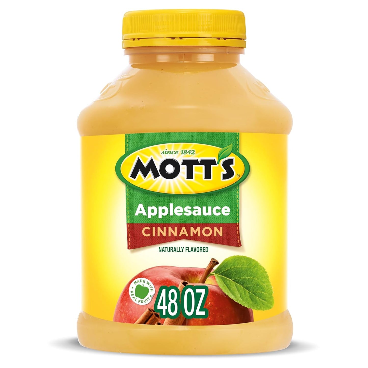 Mott'S Applesauce, 48 Oz Jar (Pack of 8), No Artificial Flavors, Good Source of Vitamin C, Nutritious Option for the Whole Family