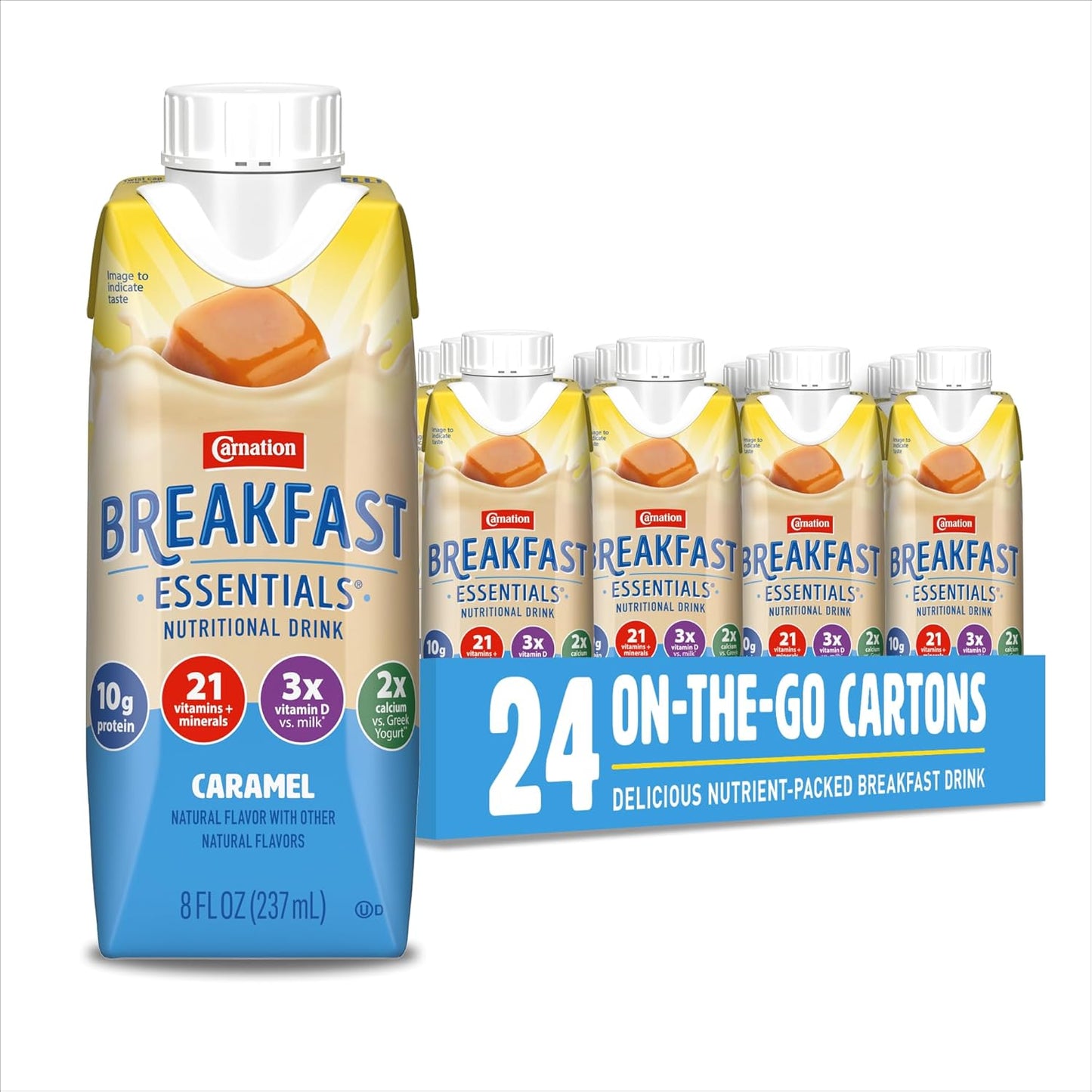 Carnation Breakfast Essentials Ready-To-Drink,Strawberry, 8 FL OZ Carton (Pack of 24) - Big Mart USA