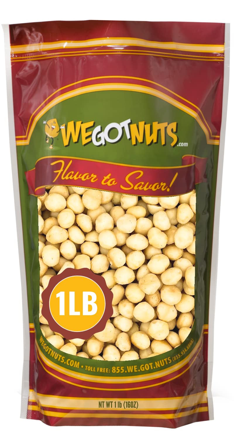 Raw Deluxe Macadamia Nuts - 4 Lbs - Shelled & Unsalted Premium Quality Kosher Raw Macadamia Nut Snack Pack by We Got Nuts - Natural Gourmet Fresh Macadamia Nuts Bulk - Packed in a Resealable Pouch Bag - Big Mart USA