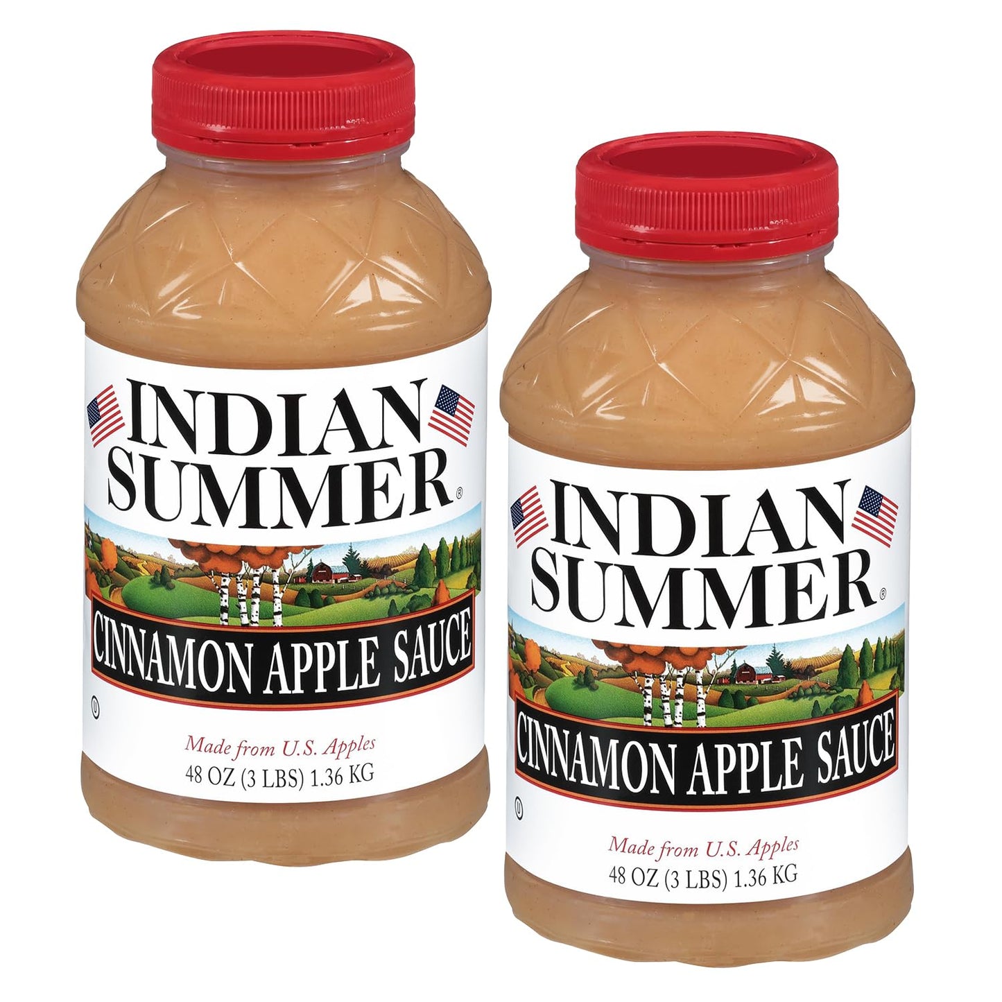 Indian Summer Chunky Peach Applesauce, 23 Ounce (Pack of 6)