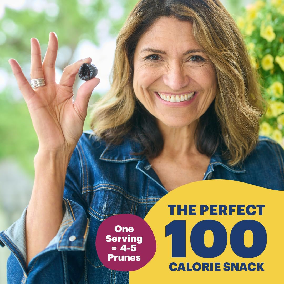 Sunsweet Amazin' Pitted Prunes - Dried Prunes Pitted Unsweetened - Gluten Free, Vegan, Low Fat - Fiber & Minerals - 8 Oz Pouches X 3 Pack - Big Mart USA