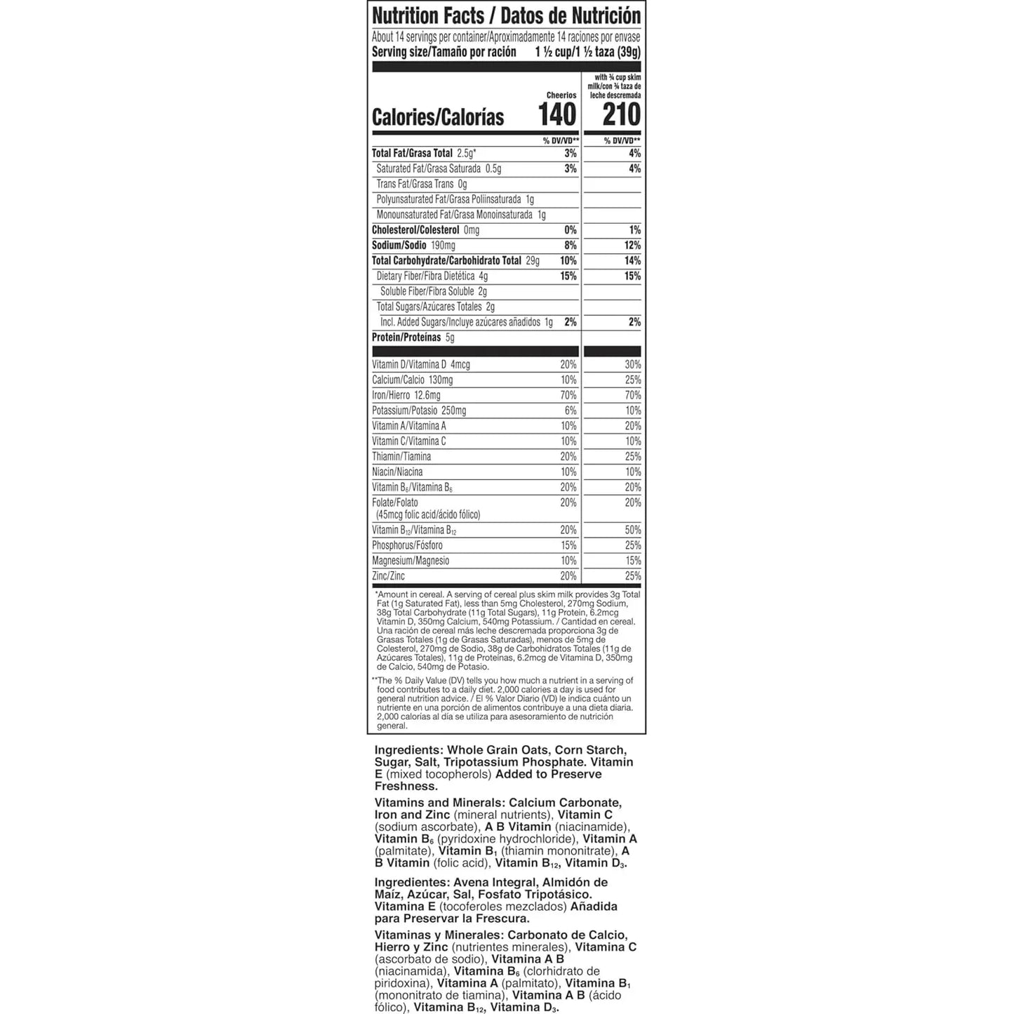 Cheerios Heart Healthy Gluten-Free Breakfast Cereal, 20 oz Giant Size - Big Mart USA