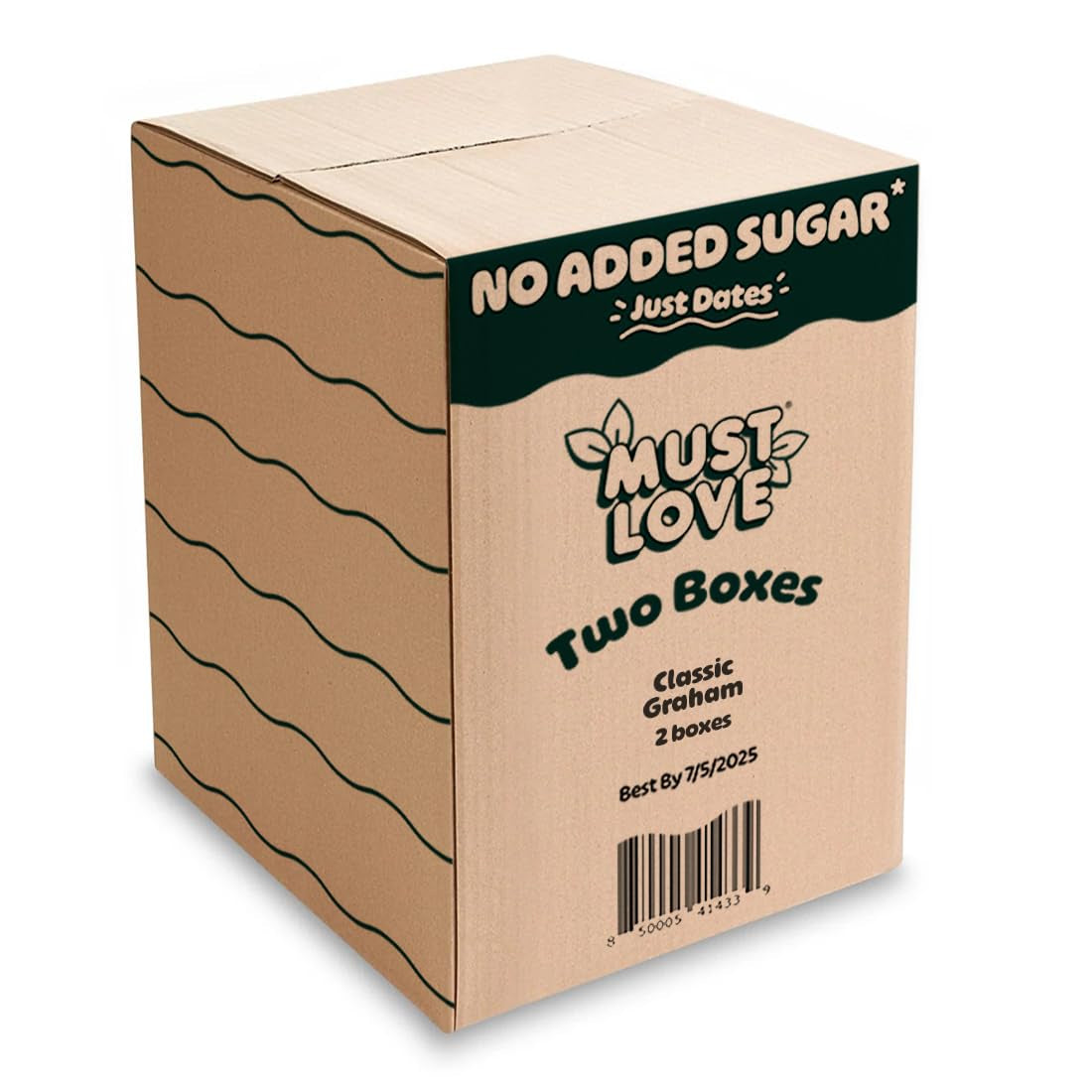 Must Love Classic Graham - No Added Sugar, Sweetened with Dates - Great for Pie Crust, Mini S'More, Cheese Boards - Simple Ingredients, Vegan, Plant-Based - Healthy Snacking for Family, 2 Pack X 5 Oz - Big Mart USA