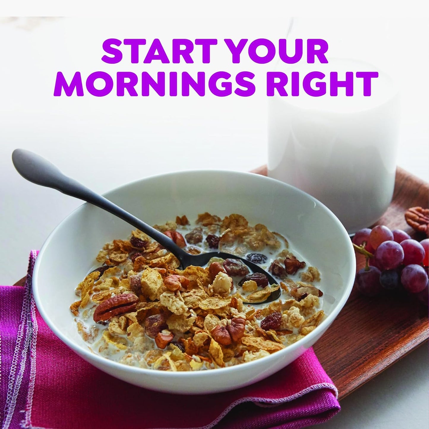 Great Grains Raisins Dates and Pecans Breakfast Cereal, Raisin Cereal with Sweet Dates and Granola Clusters, Non-Gmo Project Verified, 16 OZ Box