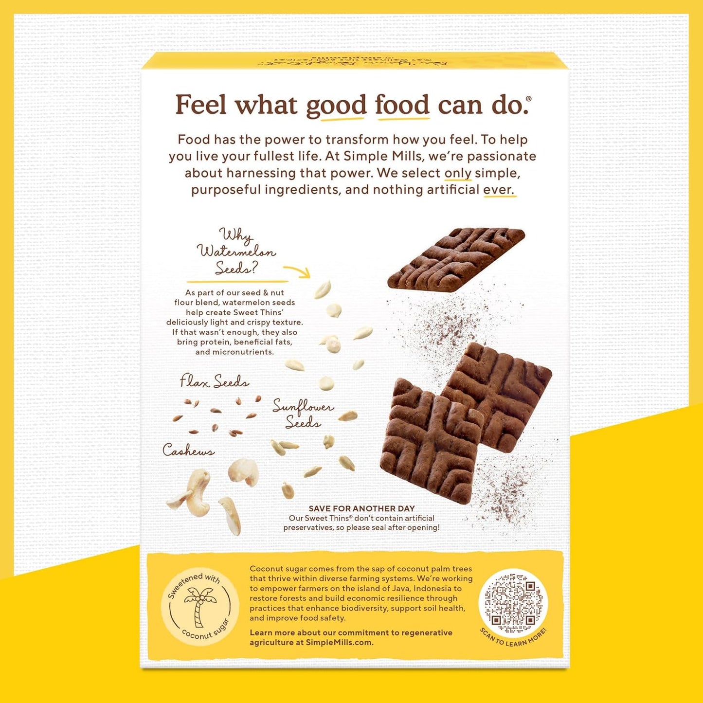 Simple Mills, Chocolate Brownie Cookies Thins, 4.25 Ounce - Big Mart USA