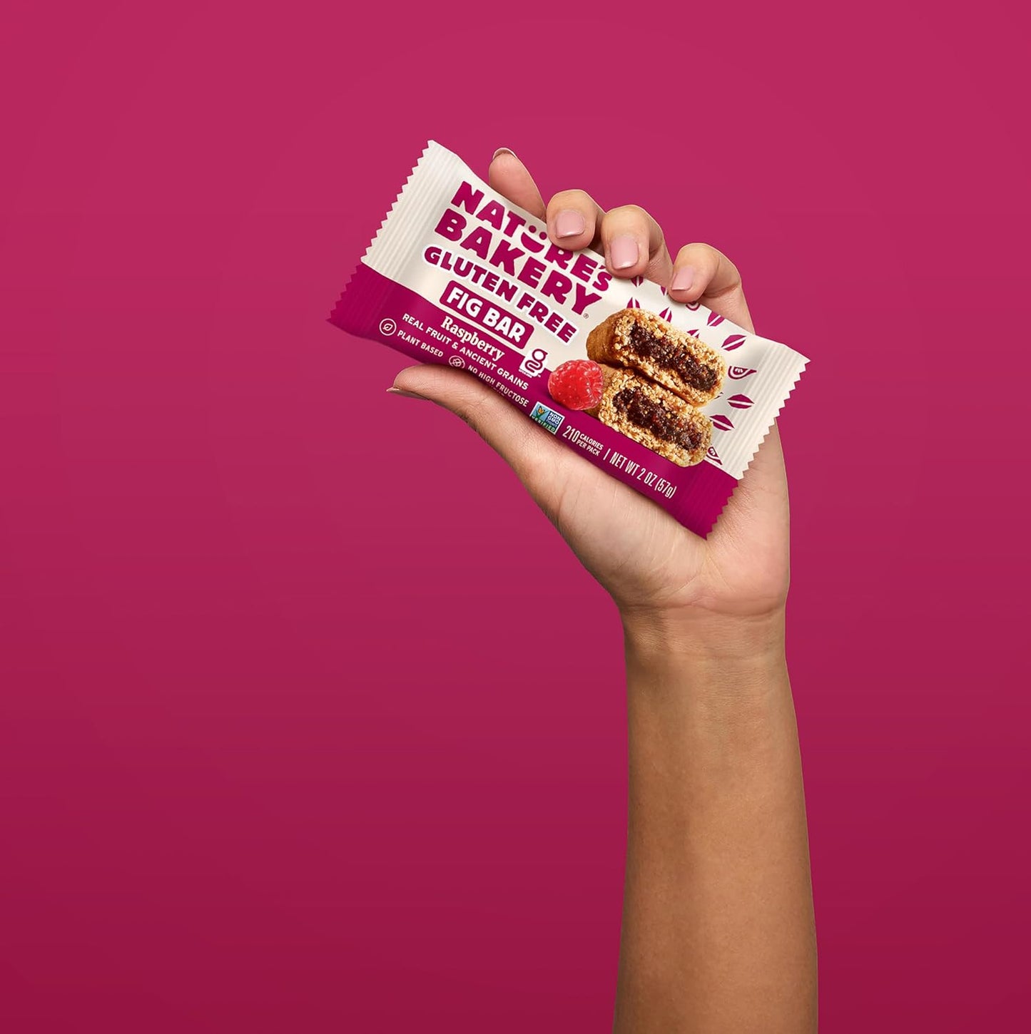 Nature’S Bakery Gluten Free Fig Bars, Raspberry, Real Fruit, Vegan, Non-Gmo, Snack Bar, 6 Boxes with 6 Twin Packs (36 Twin Packs) - Big Mart USA
