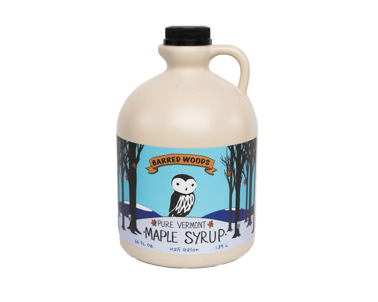 Organic Vermont Maple Syrup - Pure and All Natural - One Pint Jug (16 Oz) - Grade a Amber Rich - from Barred Woods Maple