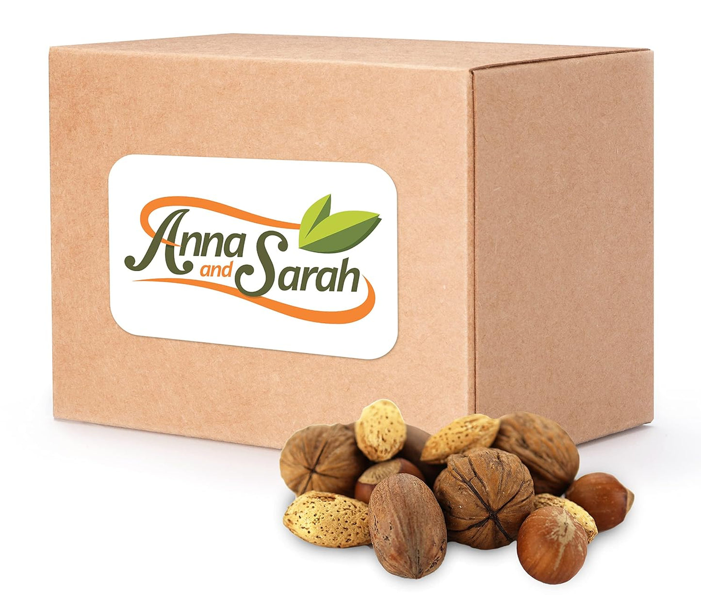 Anna and Sarah Premium Mixed Nuts in Shell, California Jumbo Chandler Walnuts, Extra Large Pecans, California Almonds, Large Oregon Hazelnuts (NO BRAZIL NUT), 6 Lbs - Big Mart USA
