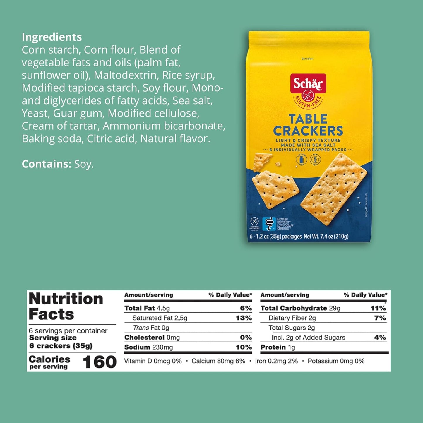 Schar Original Table Crackers 5-Pack - Big Mart USA
