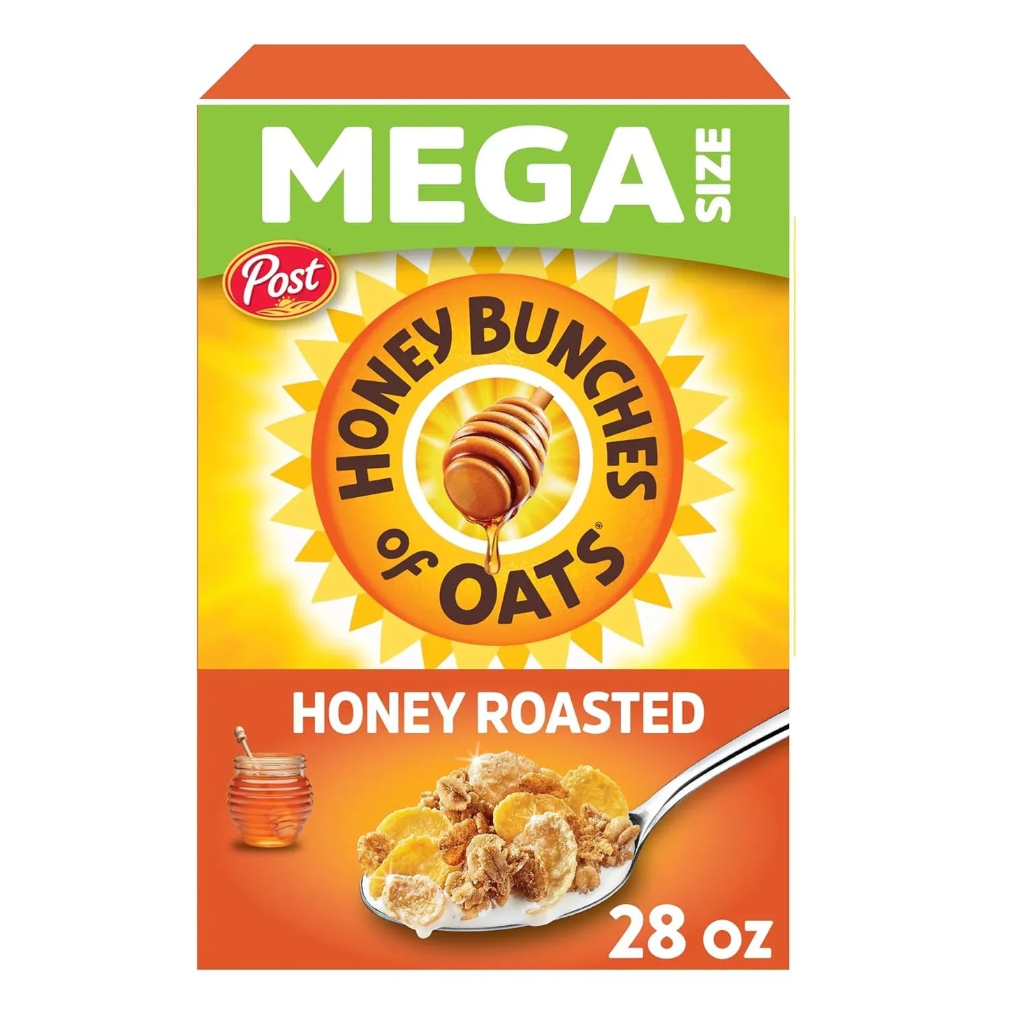 Honey Bunches of Oats Crunchy Honey Roasted Cereal - 18 Ounce Box of Deliciously Nutritious Breakfast - Big Mart USA