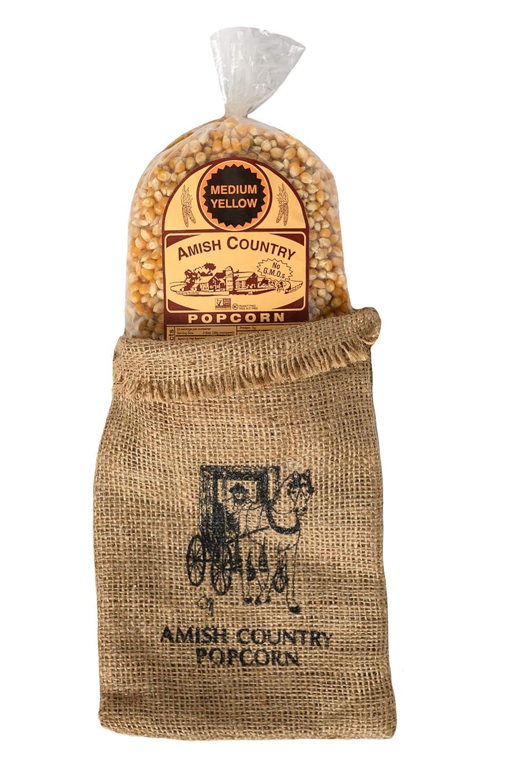 Amish Country Popcorn | 2 Lb Bag | Medium Yellow Popcorn Kernels | Old Fashioned, Non-Gmo and Gluten Free (Medium Yellow - 2 Lb Bag) - Big Mart USA