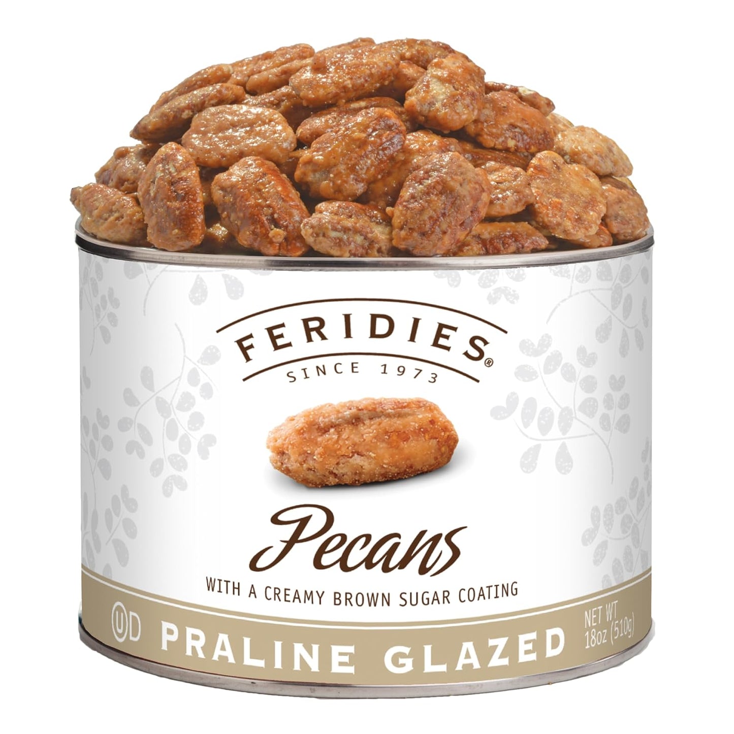 FERIDIES Extra Large Gourmet Virginia Salted Peanuts, Cooked in Pure Peanut Oil, No Preservatives, Non-Gmo, Kosher Certified - 36 Oz Tin - Big Mart USA