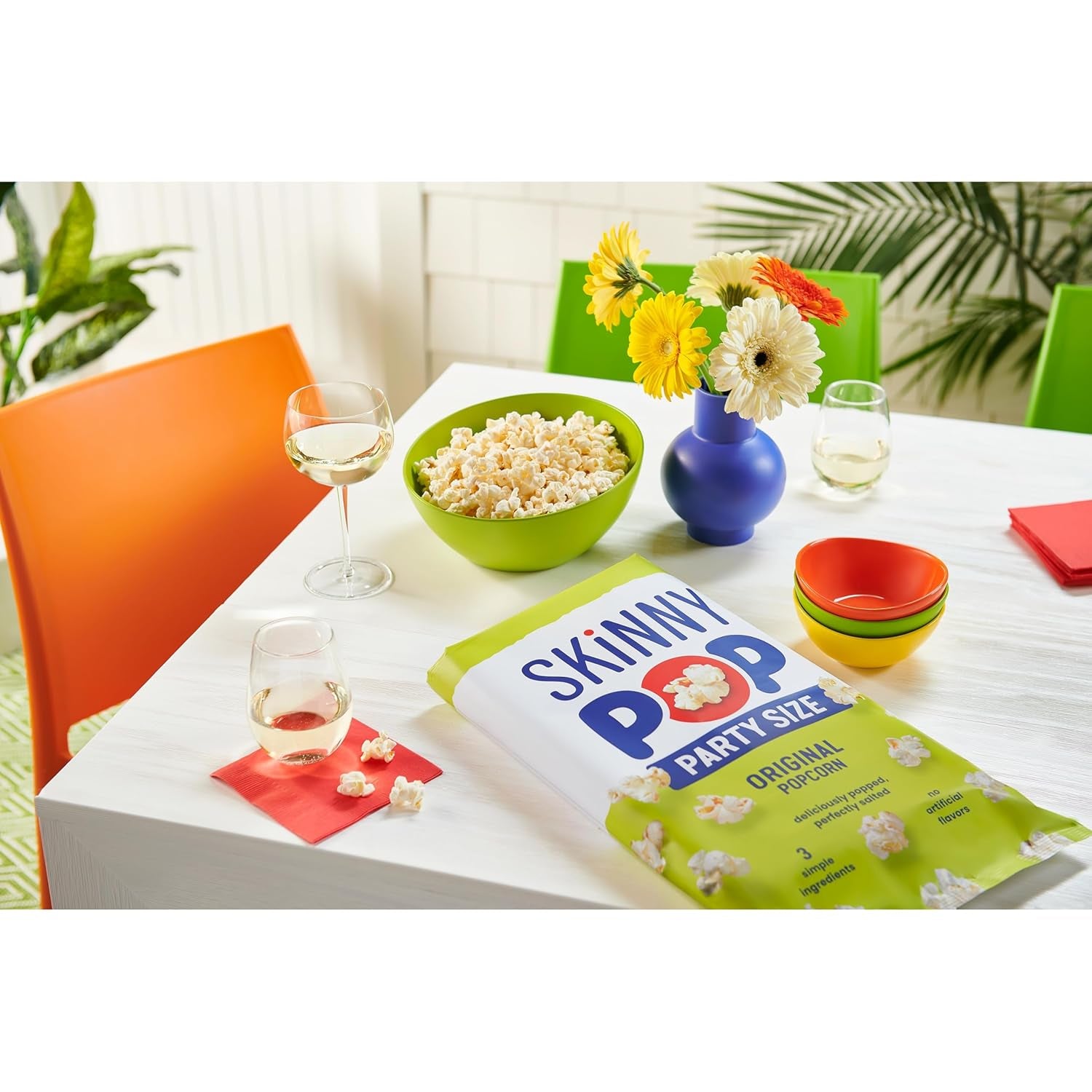 Skinnypop Popcorn, Original, Whole Grain, Dairy-Free Snack, 8Oz Family Size Bags (6Ct) - Big Mart USA