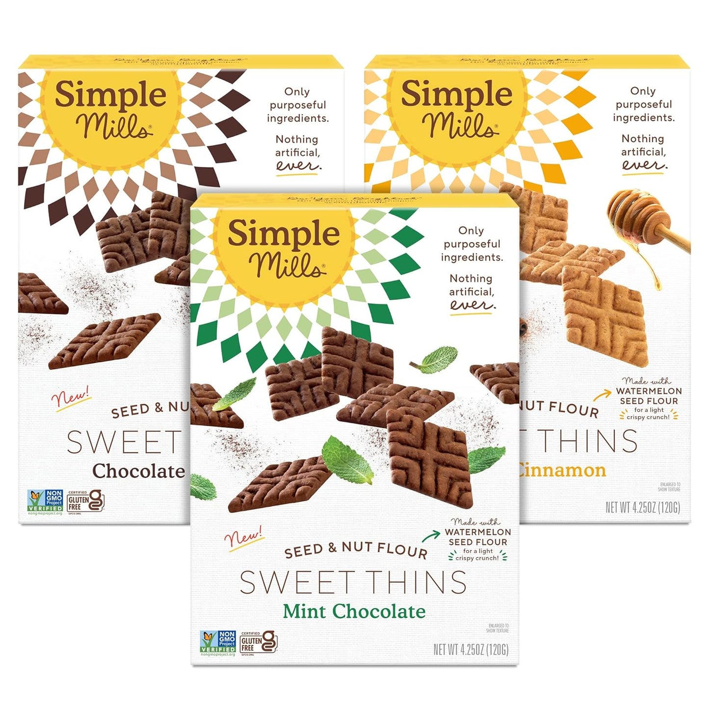 Simple Mills, Chocolate Brownie Cookies Thins, 4.25 Ounce - Big Mart USA