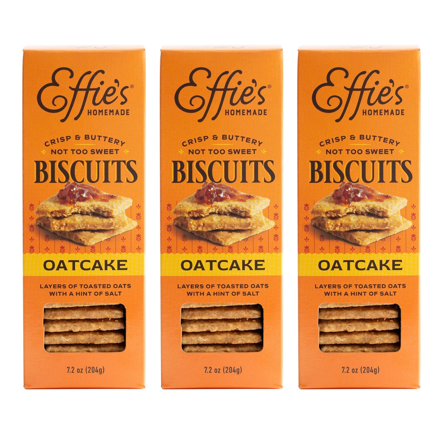 Effie'S Homemade Biscuits - Oatcakes - 3 Pack
