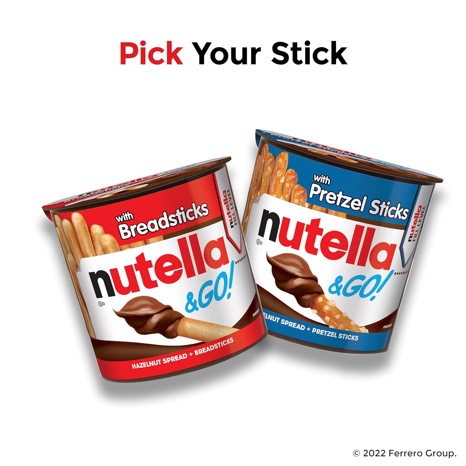 Nutella & GO! Bulk 12 Pack, Hazelnut and Cocoa Spread with Breadsticks, Stocking Stuffers, Snack Cups, 1.8 Oz Each - Big Mart USA