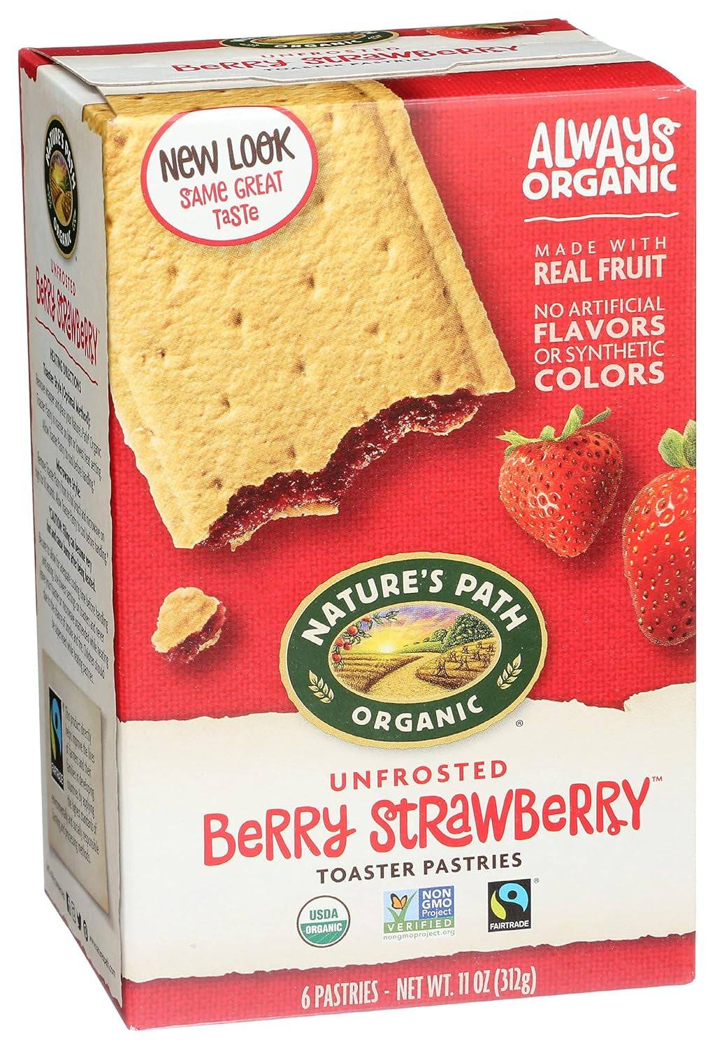 Nature'S Path Toaster Pastries, Strawberry Un-Frosted, 6 Ct
