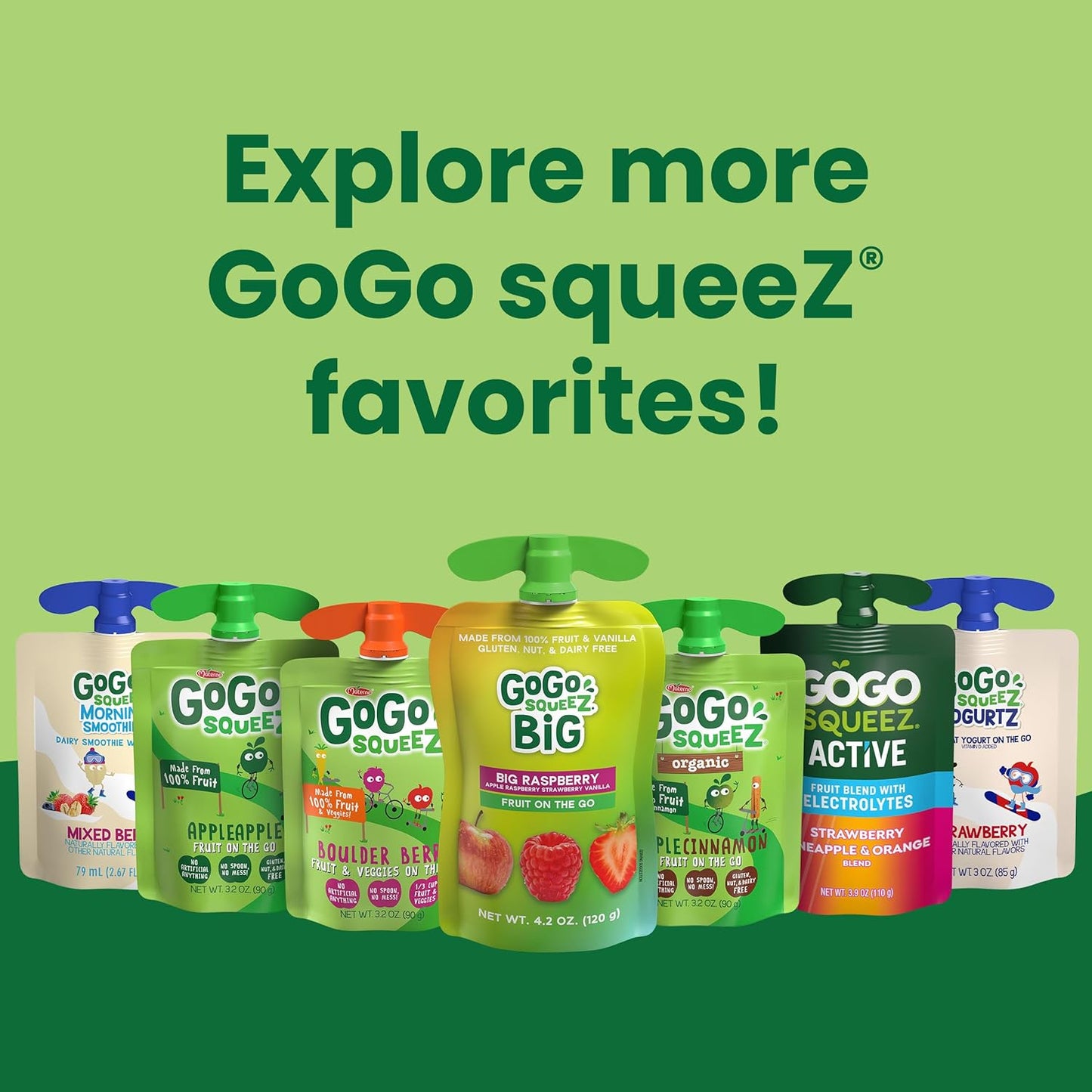 Gogo Squeez Applesauce, Apple Cinnamon, 3.2 Oz, 4 Ct