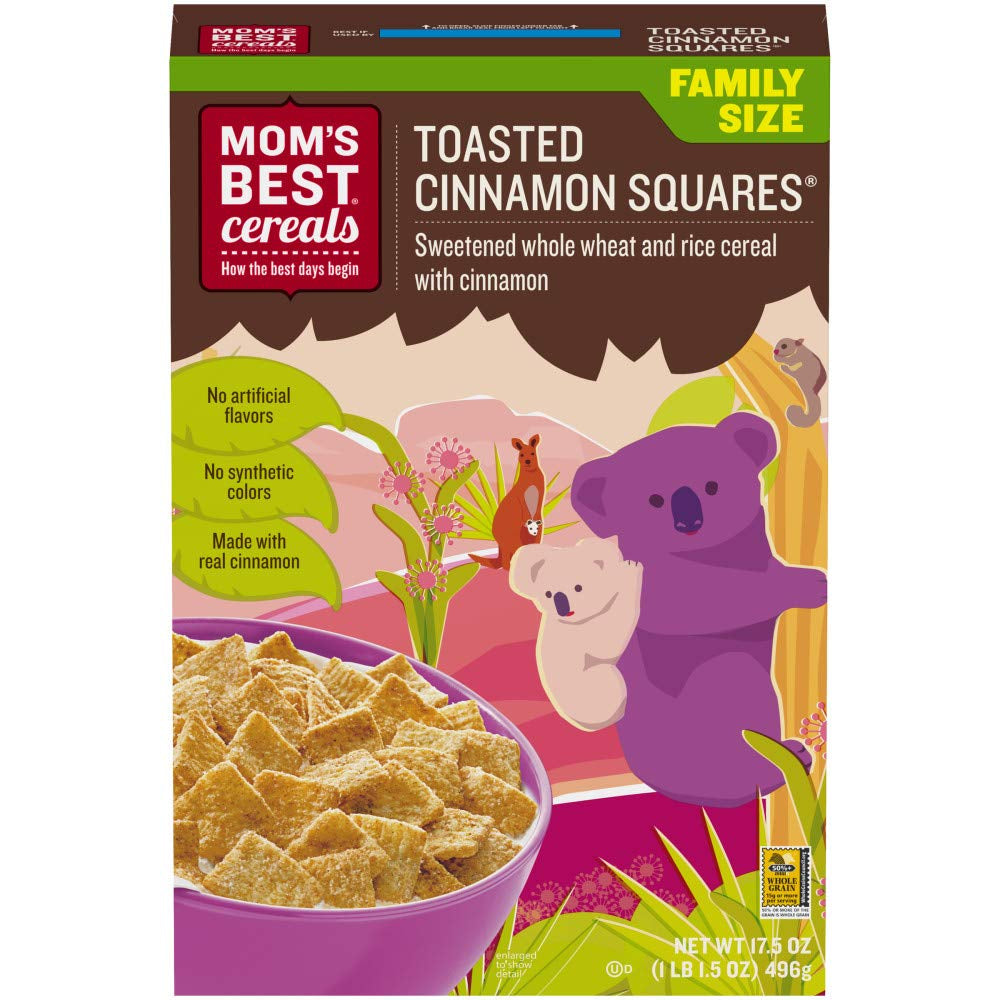 Mom'S Best Crispy Cocoa Rice Cereal, Gluten Free, Kosher, No High Fructose Corn Syrup, Made with Real Cocoa, 17.5 Oz Box (Pack of 14)
