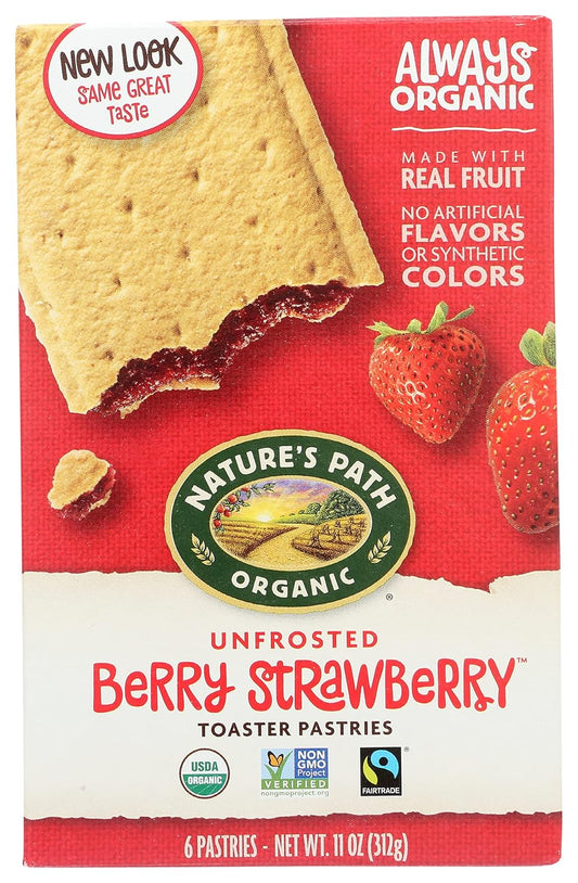 Nature'S Path Toaster Pastries, Strawberry Un-Frosted, 6 Ct