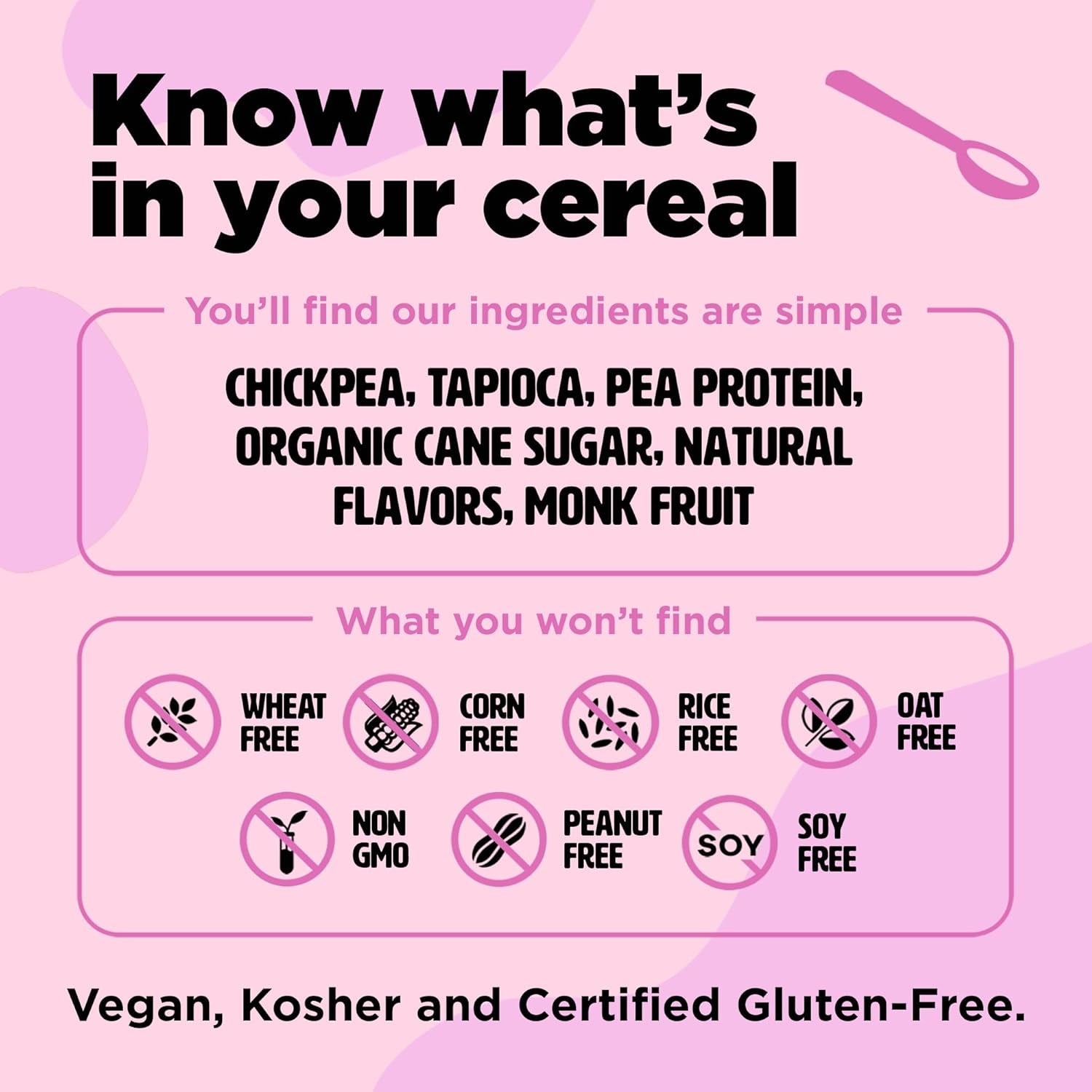 Protein and Gluten Free Breakfast Cereal by Three Wishes (6-Pack) - Marshmallow – 8G of Protein and 3G of Sugar Snack - Kosher, Grain-Free, Dairy-Free, Vegan and Peanut-Free - Non-Gmo