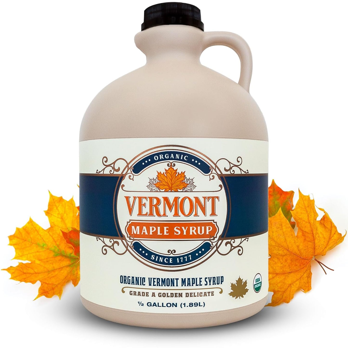 Vermont Maple Syrup - 32 Oz Grade A, Amber Rich Organic Maple Syrup - 100% Pure and Authentic Maple Syrup for Pancakes, Waffles and More - Nut Free, Gluten Free, Vegan, Paleo