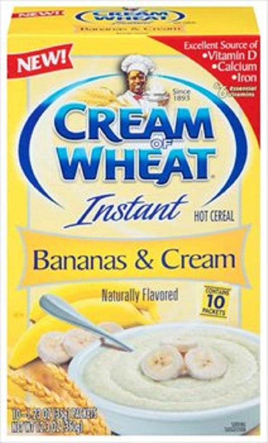 Cream of Wheat Instant Hot Cereal with Bananas & Cream, 10 Count, 12.3 oz Box (Pack of 3) - Big Mart USA