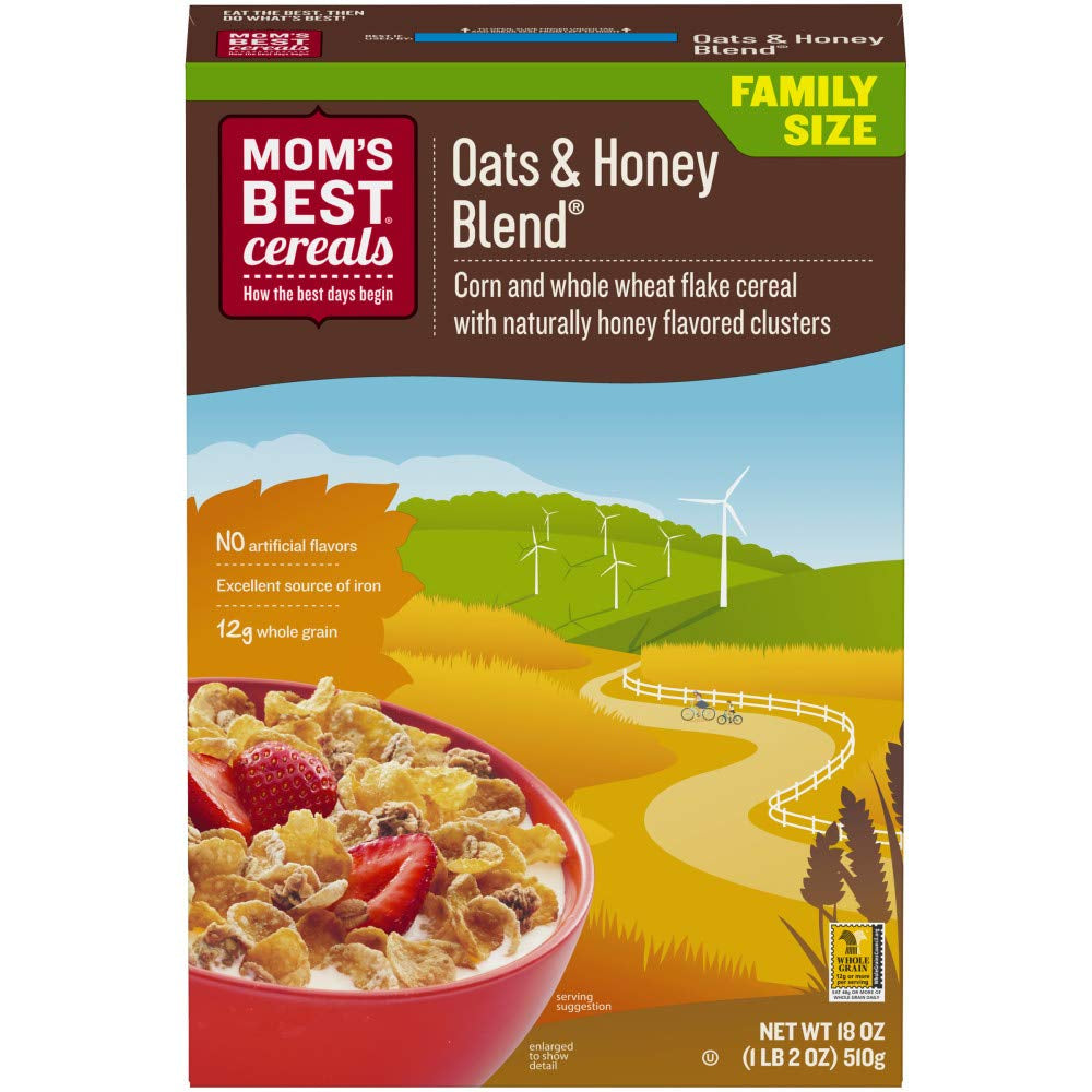 Mom'S Best Crispy Cocoa Rice Cereal, Gluten Free, Kosher, No High Fructose Corn Syrup, Made with Real Cocoa, 17.5 Oz Box (Pack of 14)