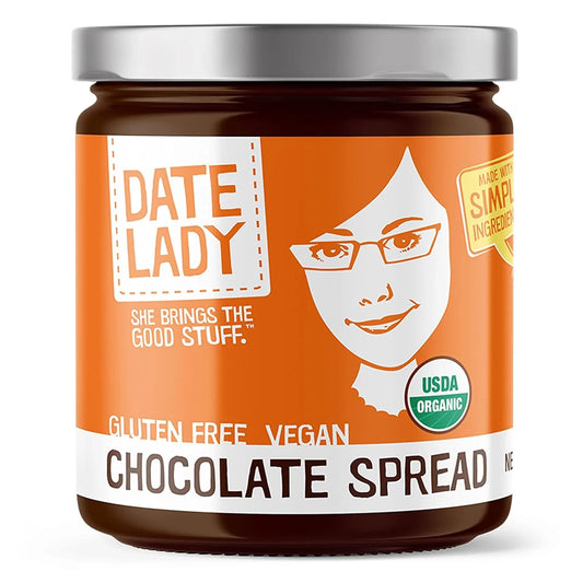 Date Lady Organic Chocolate Date Spread - Vegan, Paleo, Gluten-Free, Kosher, No Added Sugar or Preservatives (1 Jar) - Ideal for Dipping Fruit and Drizzling on Ice Cream - Big Mart USA