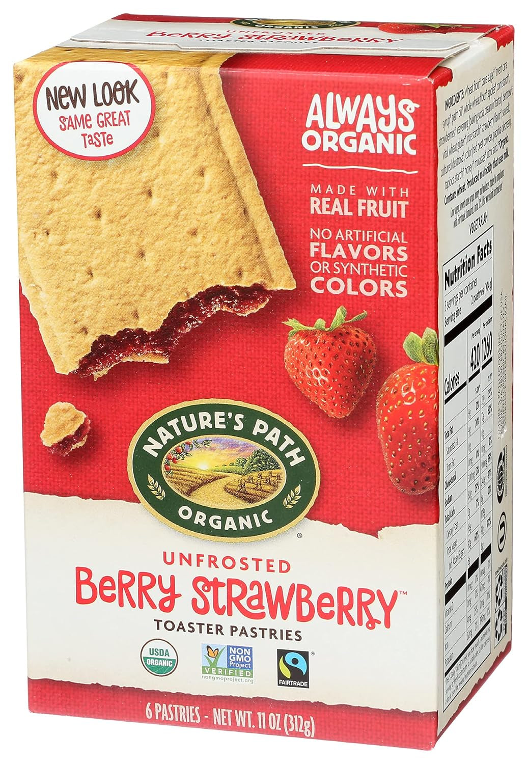 Nature'S Path Toaster Pastries, Strawberry Un-Frosted, 6 Ct
