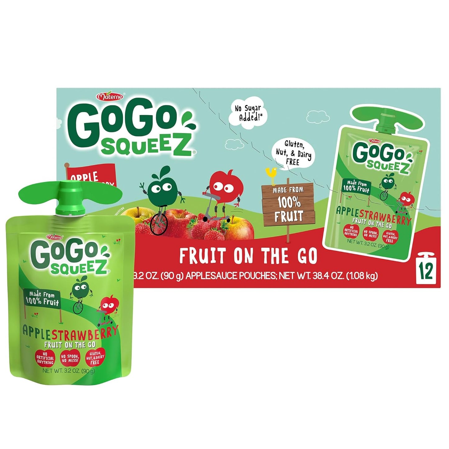 Gogo Squeez Applesauce, Apple Cinnamon, 3.2 Oz, 4 Ct