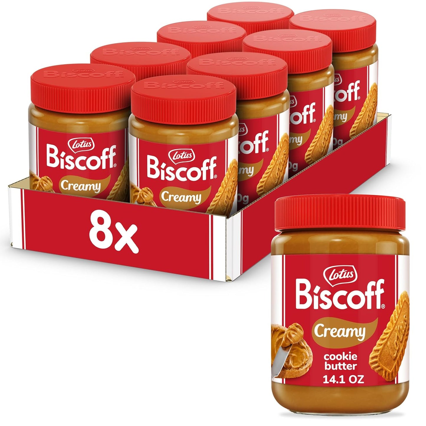 Lotus Biscoff Cookie Butter Spread, Crunchy, Non GMO + Vegan, 24.7Oz