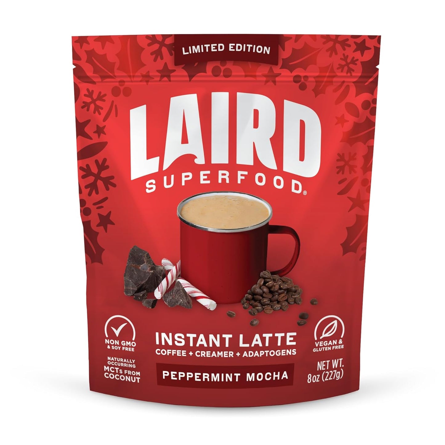 Laird Superfood Instant Latte Sweet & Creamy, Non-Dairy, Superfood Creamer, Gluten Free, Non-Gmo, Vegan, 15Pk Sachets