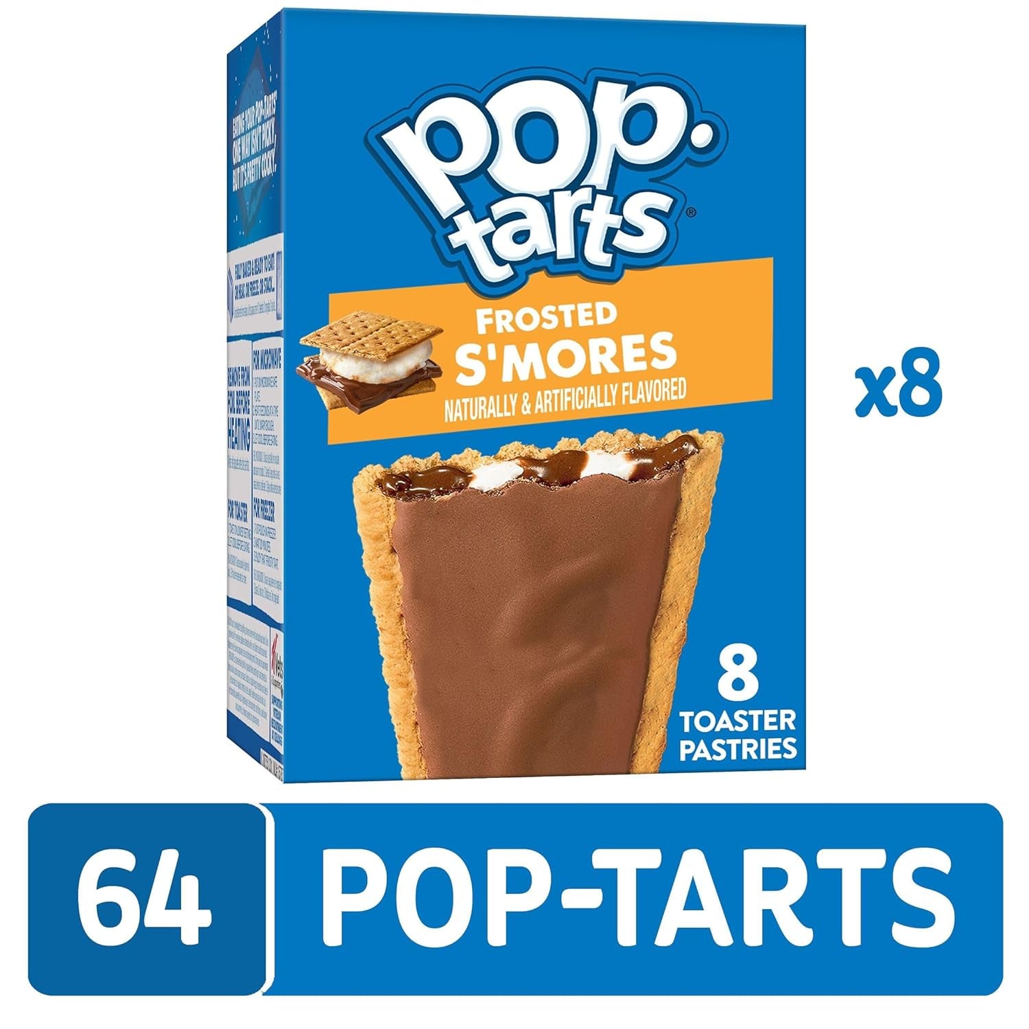 Pop-Tarts Toaster Pastries, Breakfast Foods, Kids Snacks, Frosted S'Mores (64 Count)