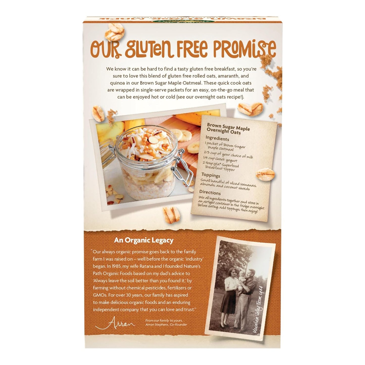 Nature'S Path Organic Brown Sugar Maple Oatmeal, 11.3 Oz (Pack of 6), Gluten Free, Non-Gmo