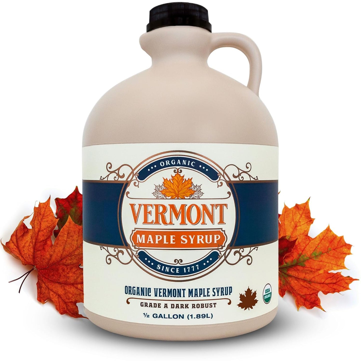 Vermont Maple Syrup - 32 Oz Grade A, Amber Rich Organic Maple Syrup - 100% Pure and Authentic Maple Syrup for Pancakes, Waffles and More - Nut Free, Gluten Free, Vegan, Paleo