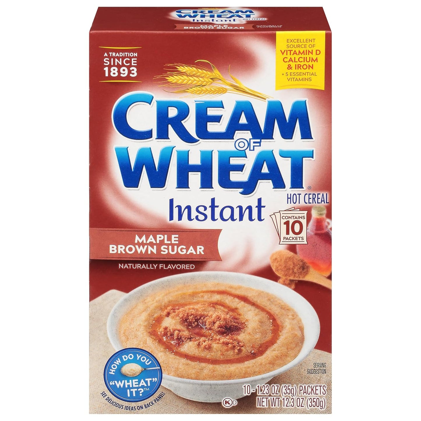 Cream of Wheat, Cinnabon Flavored, 10Ct Box, 12.3Oz (Pack of 3)