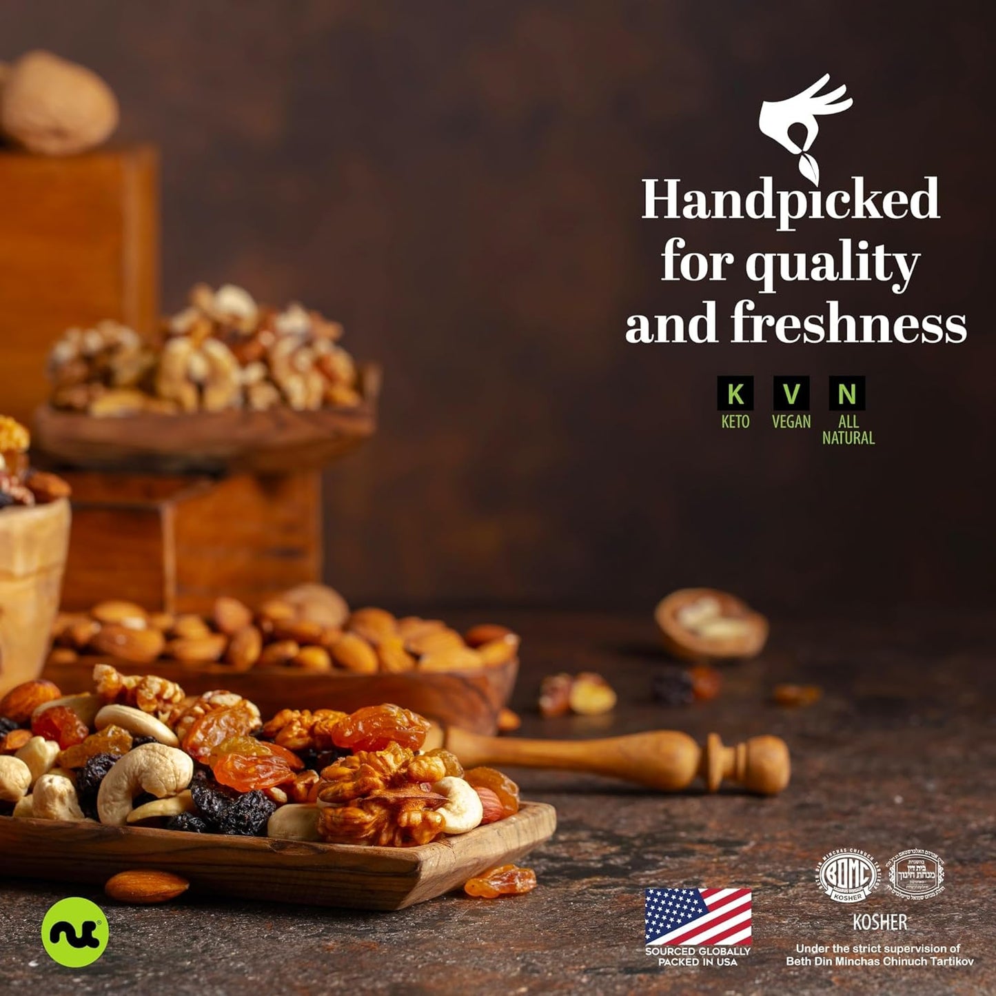 NUT CRAVINGS - Roasted & Unsalted Pumpkin Seeds, Pepitas, No Shell (16Oz - 1 LB) Packed Fresh in Resealable Bag - Nut Snack - Healthy Protein Food, All Natural, Keto Friendly, Vegan, Kosher - Big Mart USA