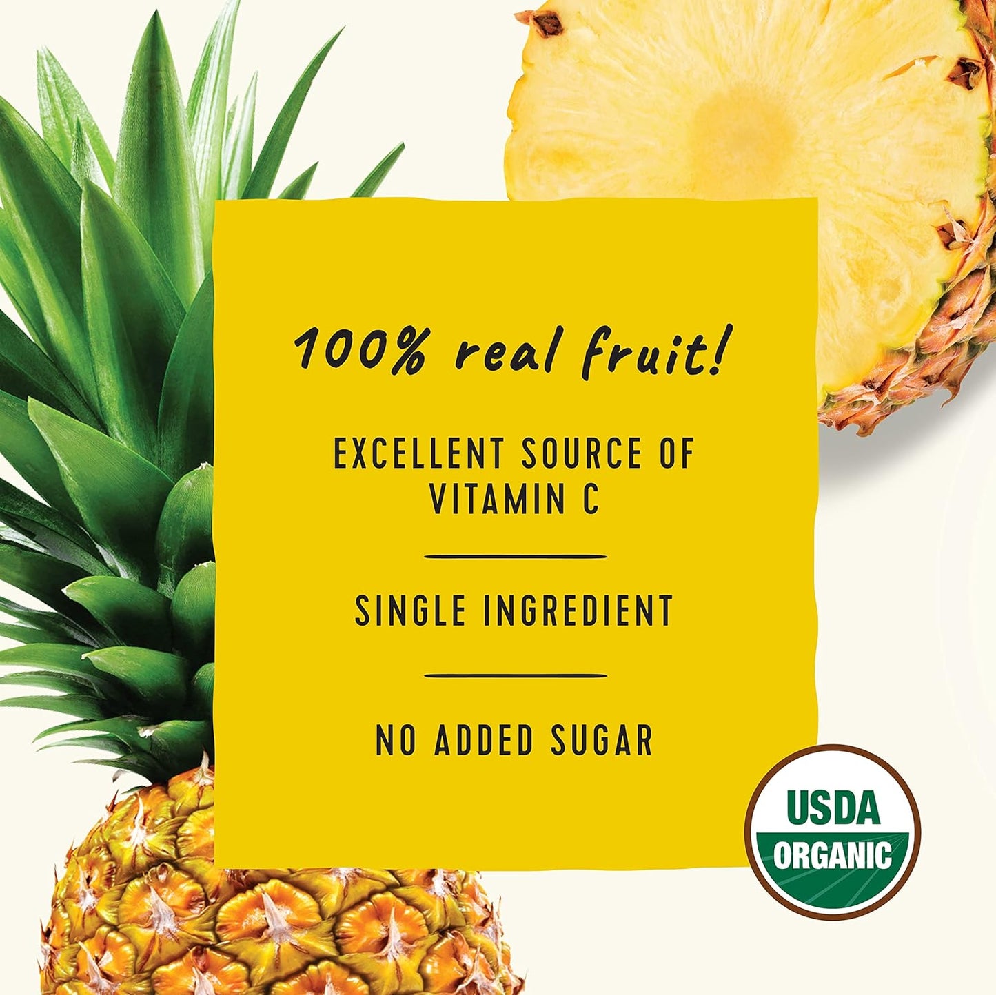 Golden Farms Pineapple Pouches, Single Ingredient Healthy Snacks (Pack of 12), 100% Pure Fruit, No Added Sugar, Vegan, Gluten-Free, Kosher, Organic Squeeze Pouch 3.17Oz Each