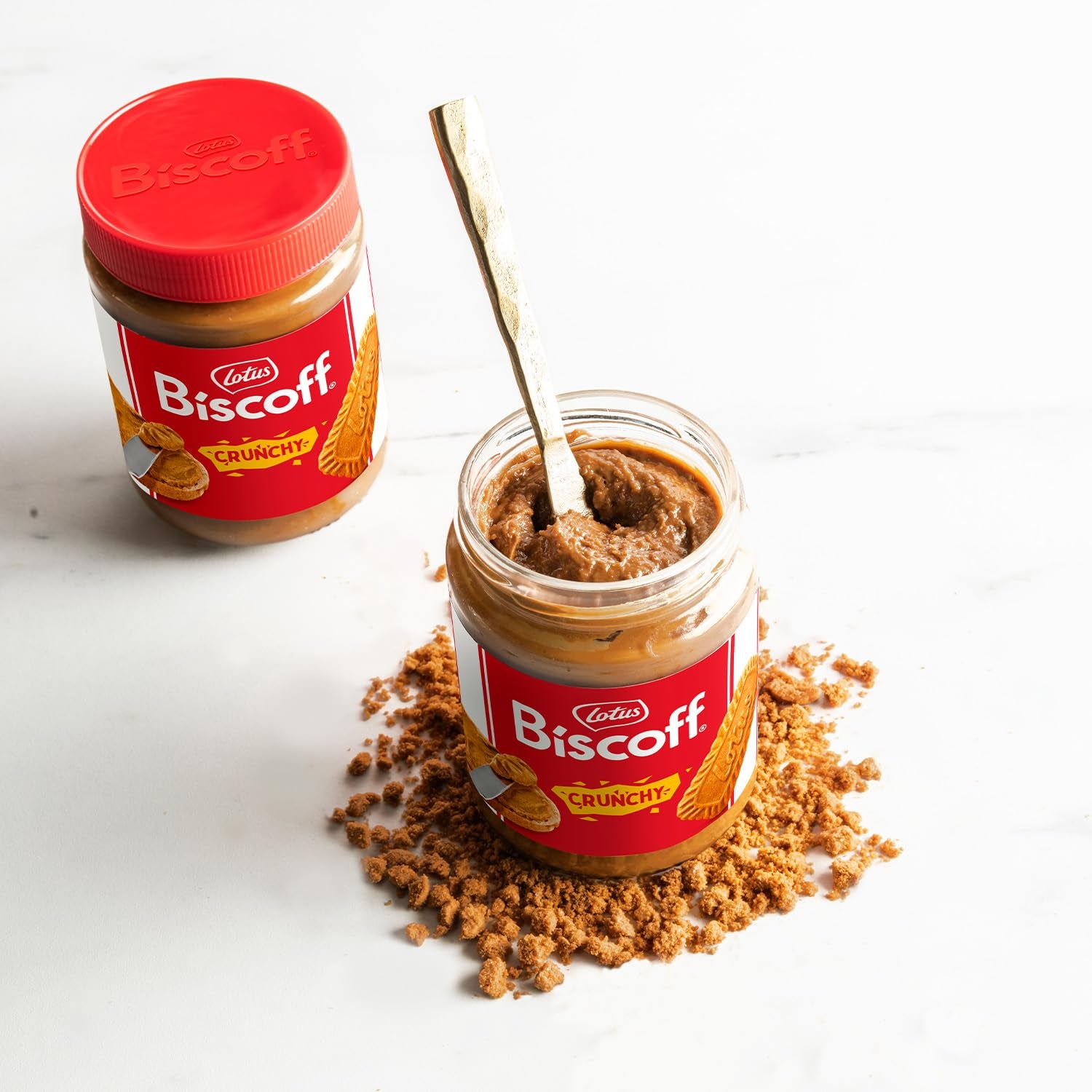 Lotus Biscoff Cookie Butter Spread, Crunchy, Non GMO + Vegan, 24.7Oz