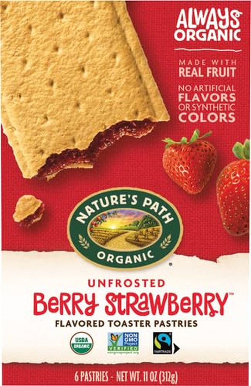 Nature'S Path Toaster Pastries, Strawberry Un-Frosted, 6 Ct