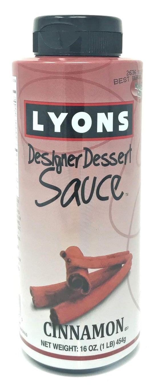 Lyons Cinnamon Designer Dessert Sauce Squeeze Bottle, 16 Ounces