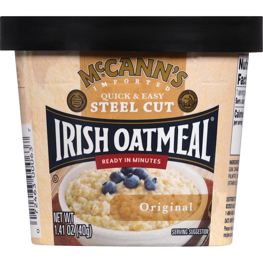 Mccann'S Irish Oatmeal Instant Oatmeal Cup, Original, 1.4 Ounce (Pack of 12)
