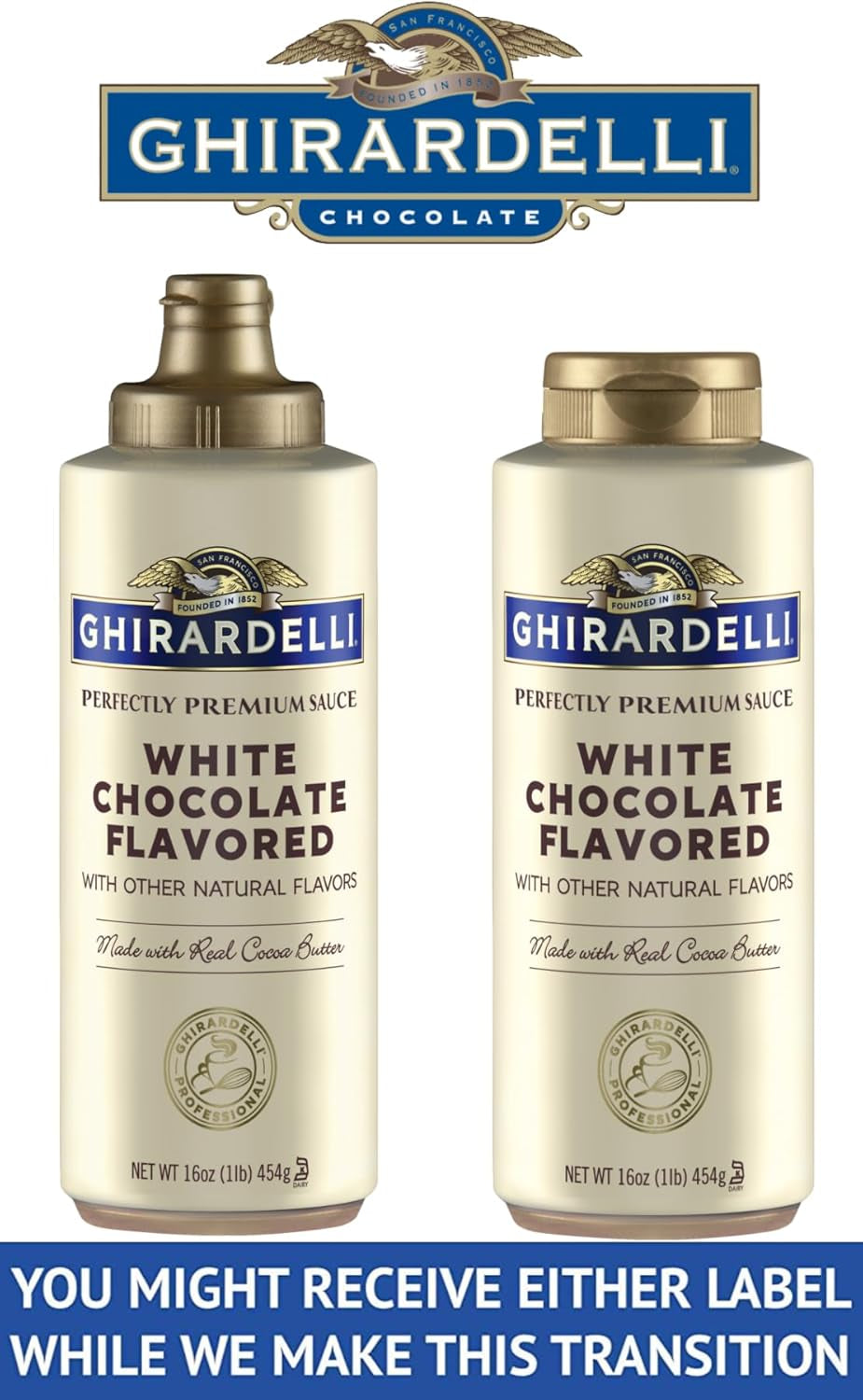 Ghirardelli Squeeze Bottles - Caramel, Chocolate & White Chocolate - Set of 3