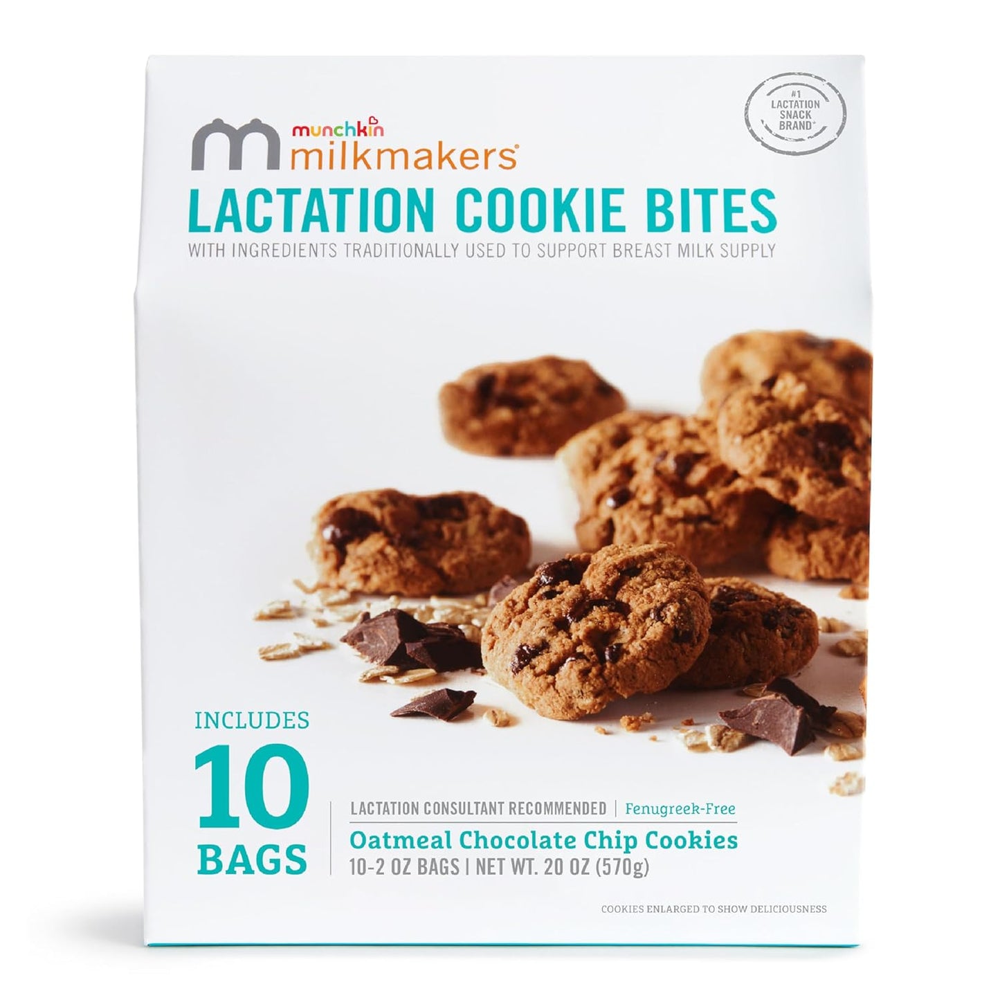 Munchkin Milkmakers Lactation Cookie Bites, Lemon Bliss, 10 Ct