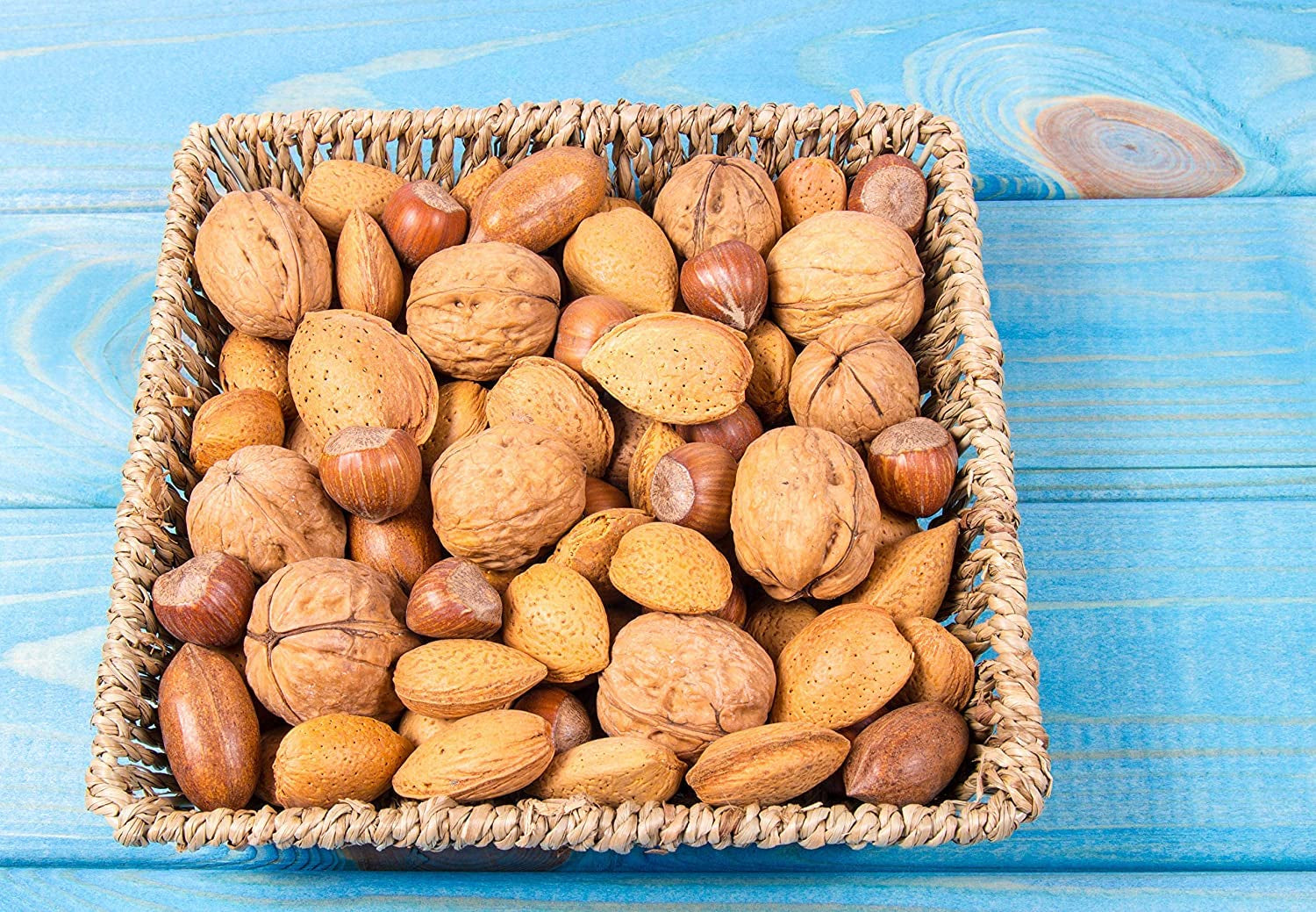 Anna and Sarah Premium Mixed Nuts in Shell, California Jumbo Chandler Walnuts, Extra Large Pecans, California Almonds, Large Oregon Hazelnuts (NO BRAZIL NUT), 6 Lbs - Big Mart USA