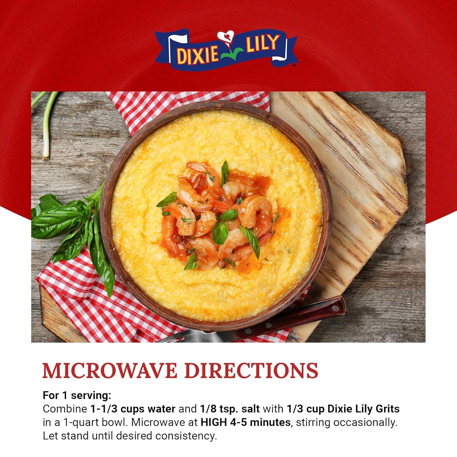 Dixie Lily Yellow Corn Grits - Quick-Cooking, Gluten-Free, Non-Gmo, Low Fat & Sodium, Essential Vitamins & Minerals, Classic Southern Flavor - 2 Pack