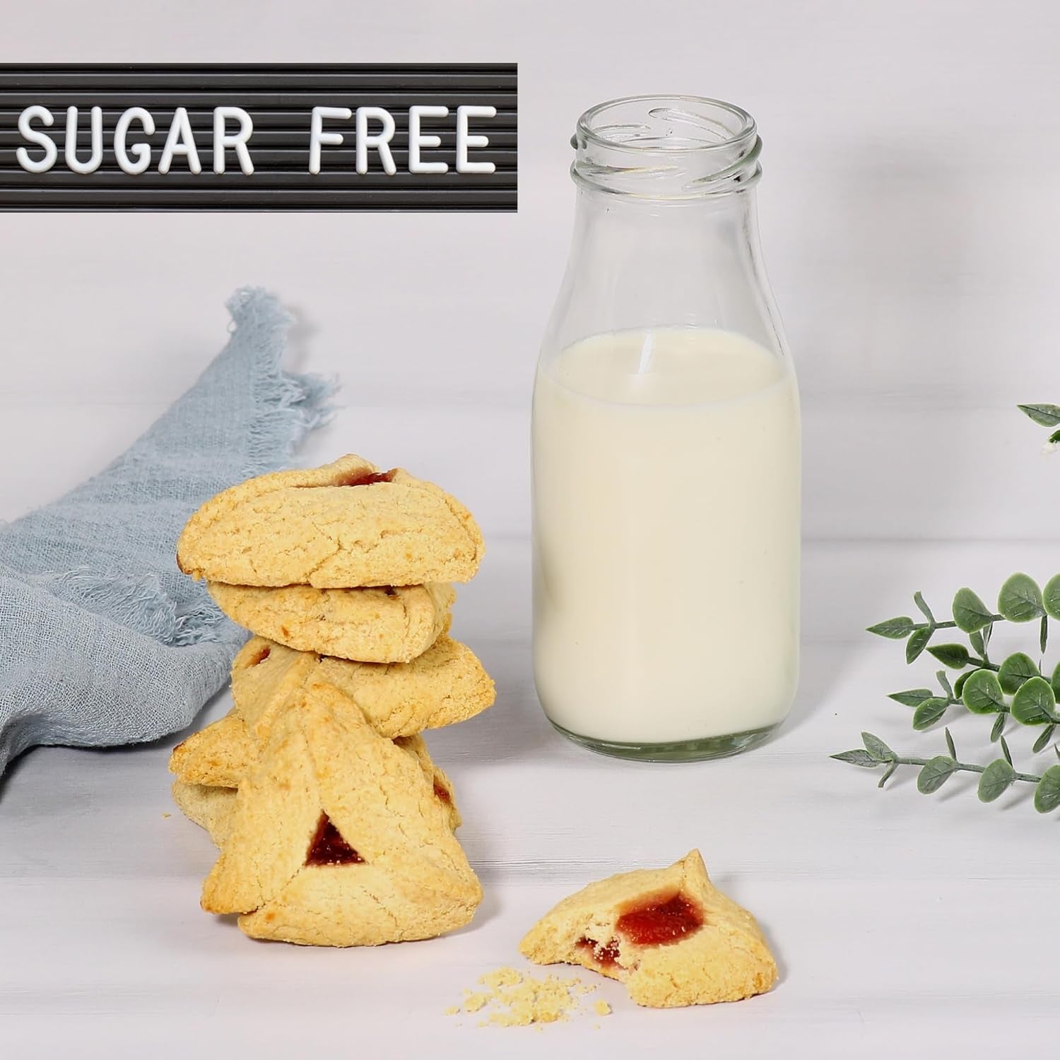 Sugar Free Cookies | [10 Count] Strawberry Filled Hamentaschen Cookies | Diabetic Cookies for Adults | Sugar Free Cookies and Snacks | Nut Free | Stern’S Bakery