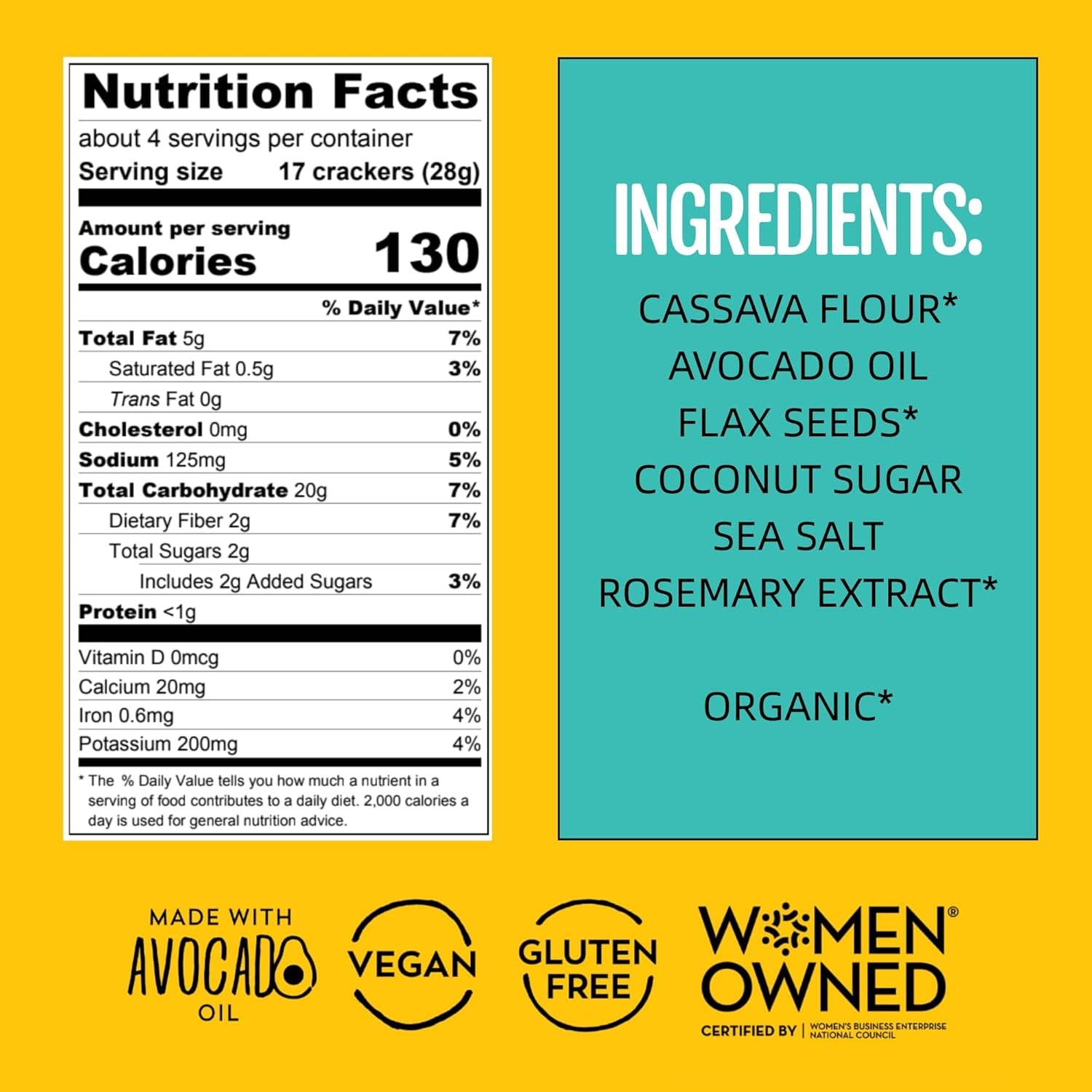 Sunnie Gluten Free Crackers - Healthy Grain Free Sea Salt Crackers, Snacks for Kids & Adults, Made with Avocado Oil, Only 5 Ingredients, Vegan Snack, Low Calorie (3 Oz - Pack of 3)